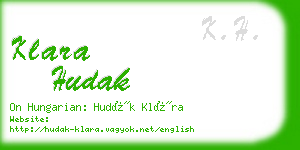 klara hudak business card